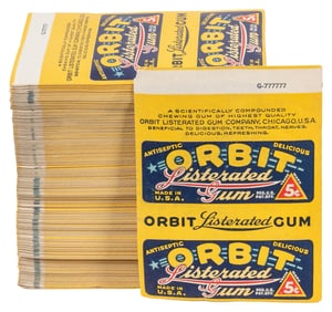 Orbit Listerated Gum. Lot of Original Wrappers. Chicago: Or...