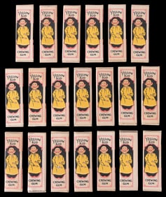 Yellow Kid Chewing Gum Lot (20 Sticks). Early 20th century....