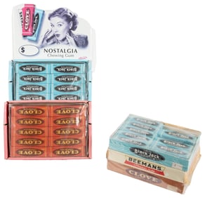 Adams’ Nostalgia Chewing Gum Display and 6 Boxes of Gum. Ci...