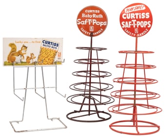 Group of Three Curtiss Wire Display Racks. 20th century. In...
