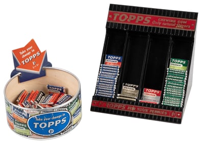 Pair of Topps Chewing Gum Displays. Circa mid-20th century....