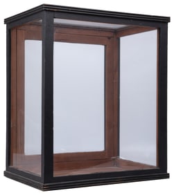 Two Countertop Display Cases. Wood and glass display cases,...