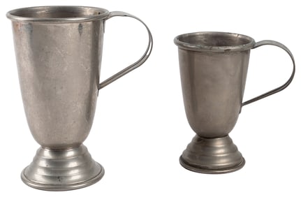 Pair of Metal Turn-Key Churning Pitchers. Including a Thos....