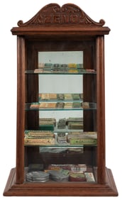 Zeno Gum Wooden Display Cabinet. Oak and glass display case...