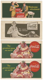 Group of Nine Coca-Cola Ink Blotters. Early to mid-20th cen...