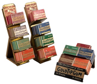 Gold Tip Gum Trio of Counter Displays. Three original adver...