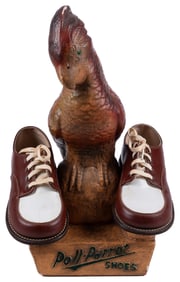 Poll-Parrot Shoes Chalkware Display Figure. Figural counter...