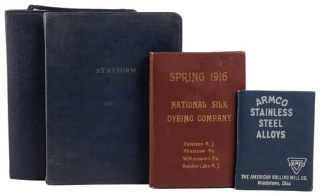 Group of Four Sample Books. Including one Armco Stainless S...