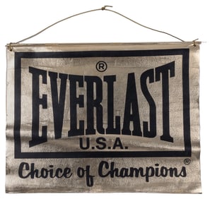 Everlast Boxing Banner. New York, NY. Gold banner with blac...