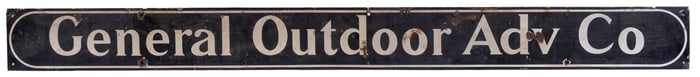 General Outdoor Adv Co Advertising Sign. Single sided porce...