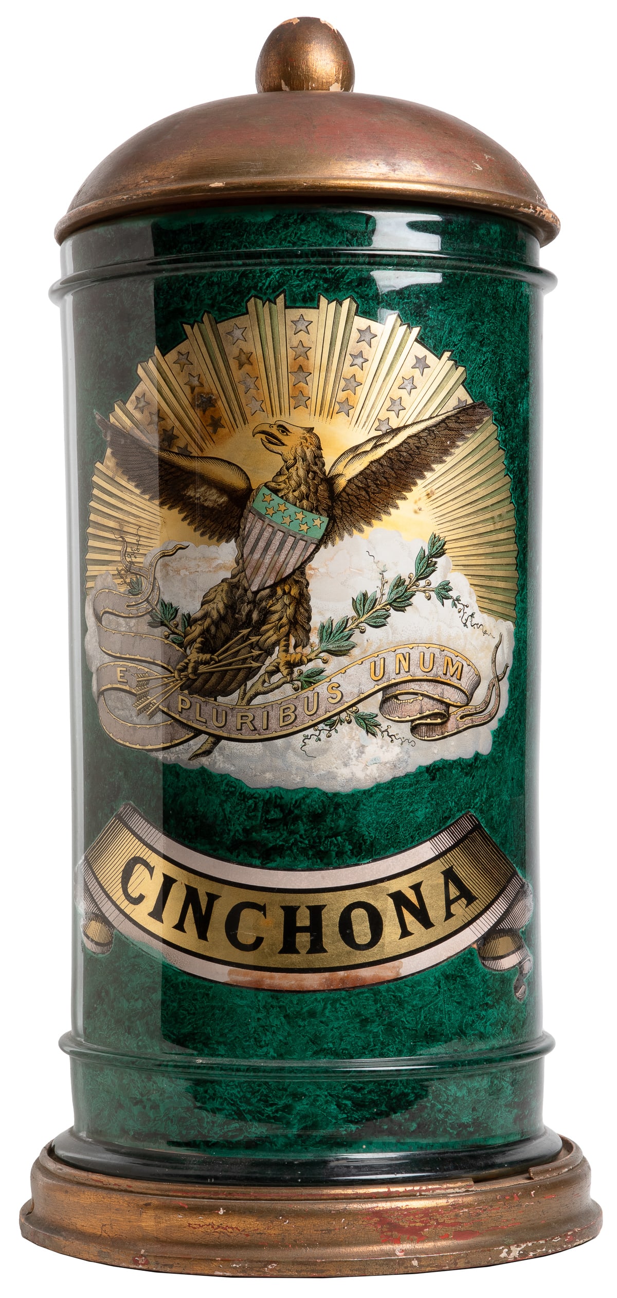 Apothecary Cinchona Display Jar with Great Seal Eagle. Circ... (1 of 3)
