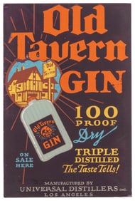 Old Tavern Gin Poster. Los Angeles: Universal Distillers, c...