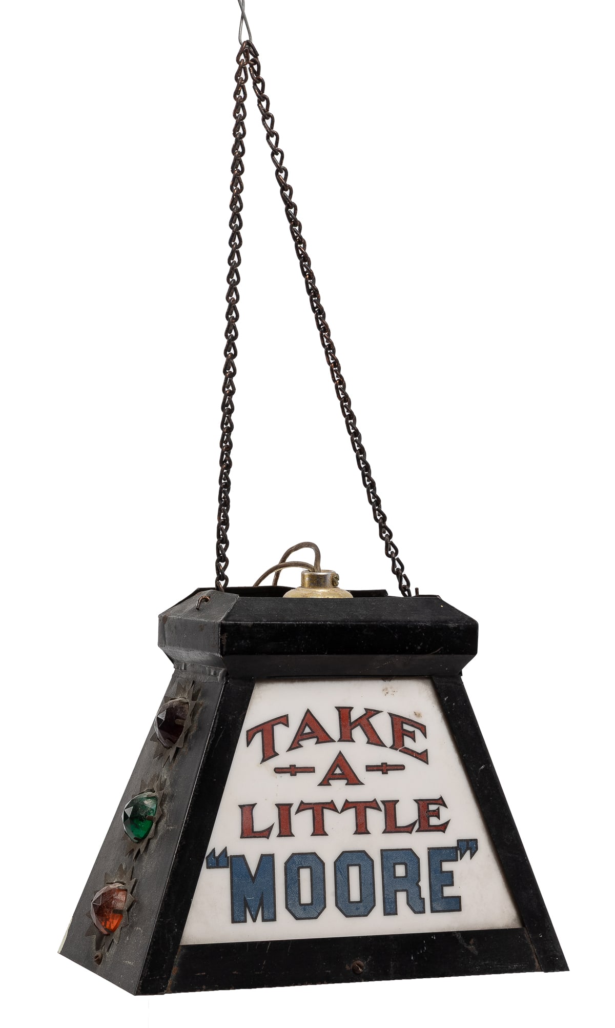 Take a Little “Moore” Whiskey Advertising Lamp. Circa 1920s... (1 of 1)
