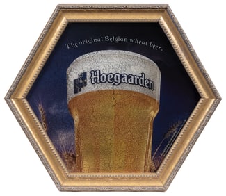 Group of Four Beer Advertising Mirrors. Including framed he...