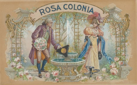 Witsch & Schmitt “Rosa Colonia” Original Cigar Label Artwor...