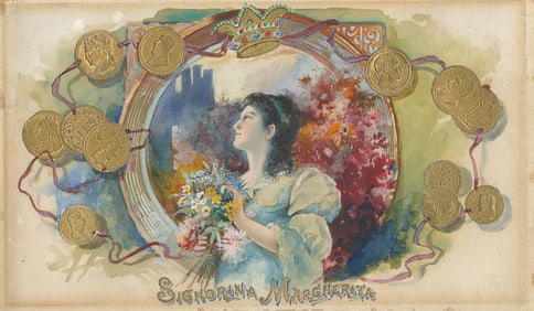 Schumacher & Ettlinger “Signorina Margherita” Cigar Label A...