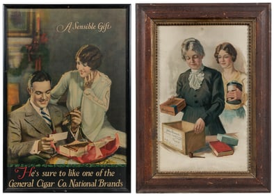 Pair of Cigar Advertisements. Including Robert Burns Cigars...