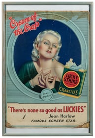 “Cream of the Crop” Lucky Strike Cigarettes Cardboard Adver...
