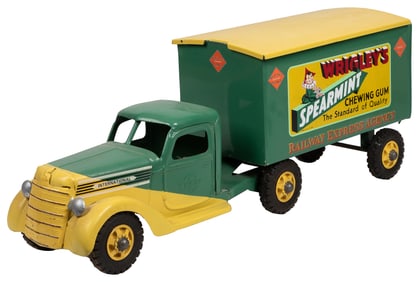 Buddy L Wrigley’s Spearmint Gum Delivery Truck. Pressed ste...