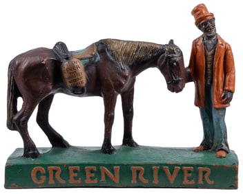 [BLACK AMERICANA]. Green River Whiskey Figural Advertisemen...