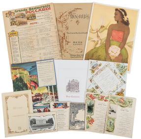 Collection of 38 Vintage Menus. 1876-1992 (only 2 after 195...