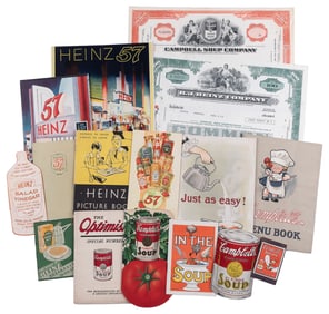 Collection of Campbell’s Soup and Heinz Advertising Items a...