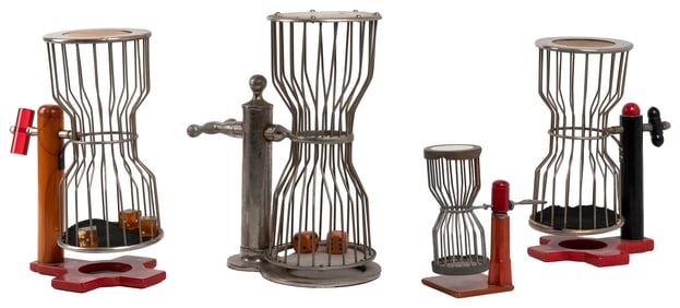 Four Chuck A Luck Dice Cages. American, early to mid-20th c...