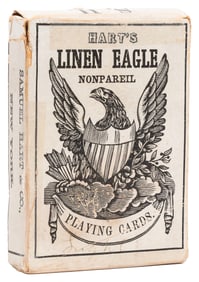 Samuel Hart & Co. Linen Eagle Playing Card Deck. New York: ...