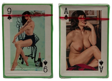 Pair of Sealed Gaiety Brand 54 Models Pinup Playing Cards. ...