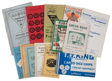 [CATALOGS]. Collection of 27 gambling supply catalogs, pric...