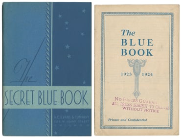 [CATALOGS]. Group of 9 H.C. Evans and K.C. Card Co. catalog...
