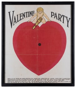 Valentine Party Game. Akron: Saalfield, 1911. Color oilclot...