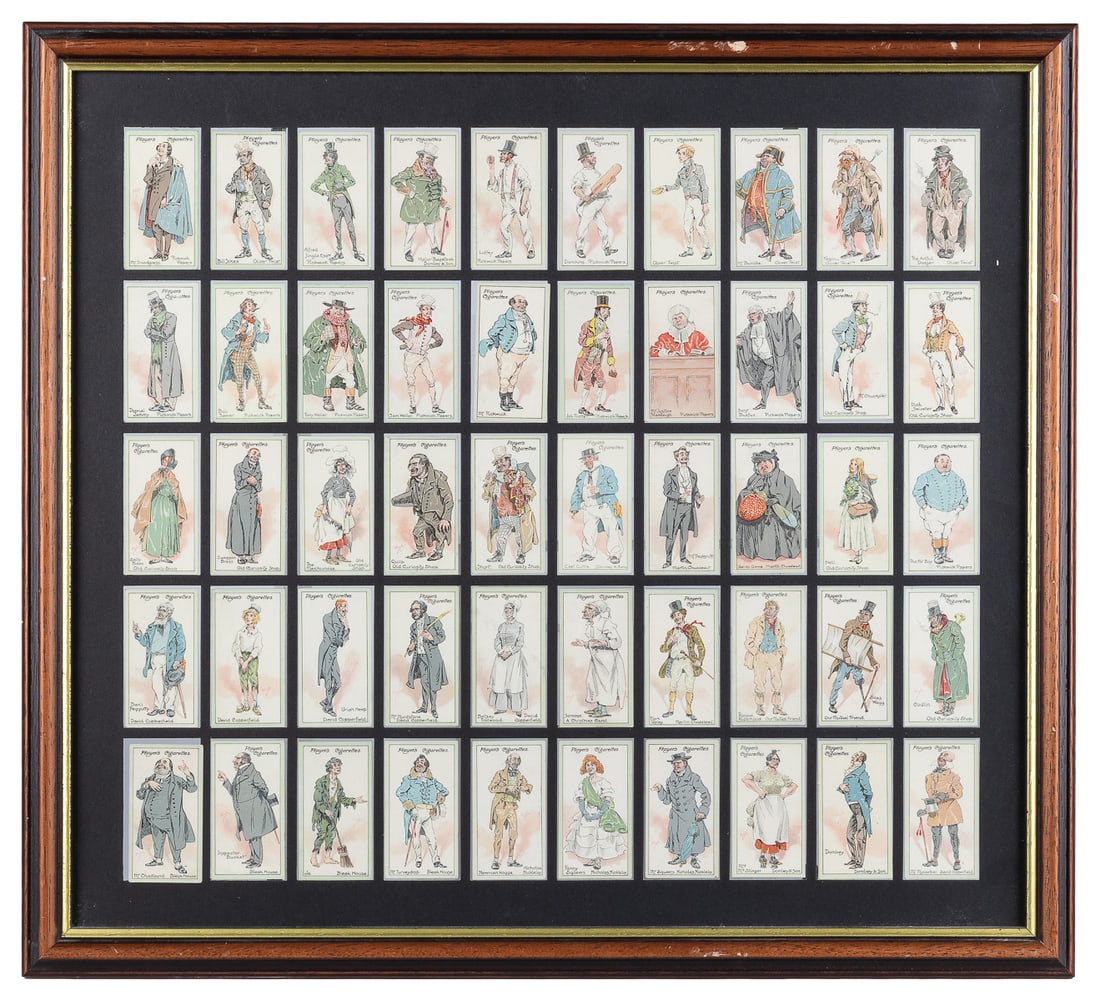 [CIGARETTE CARDS]. Group of 5 framed sets. Framed displays ... (1 of 5)