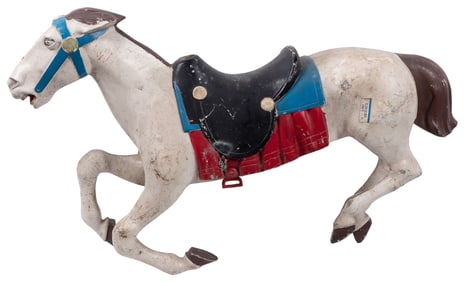 Pair of Cast Aluminum Carousel Horses. Circa mid-20th centu...