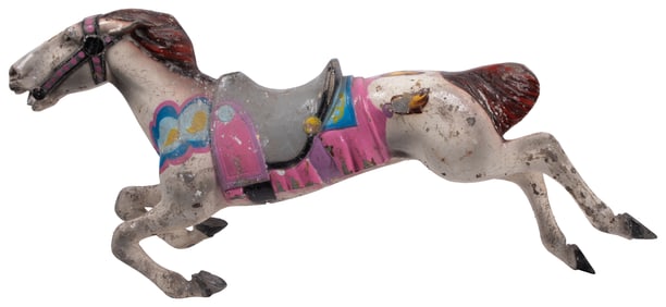 Pair of Cast Aluminum Carousel Horses. Circa mid-20th centu...