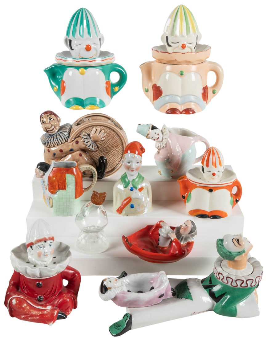 Group of Twelve Clown Related Items. Including 11 ceramic p... (1 of 1)