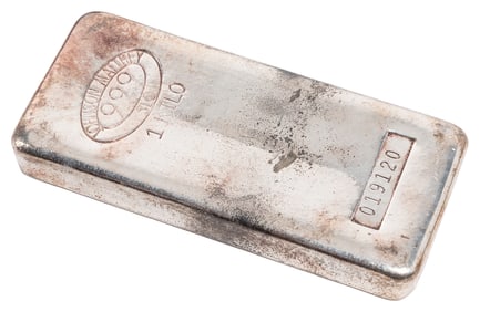 Johnson Matthey SLC Silver Bar (1 Kilogram). A silver bar, ...