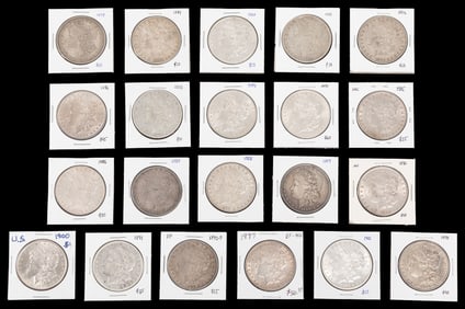 Morgan Dollar Collection (21), 1878 – 1900. A group of 21 M...
