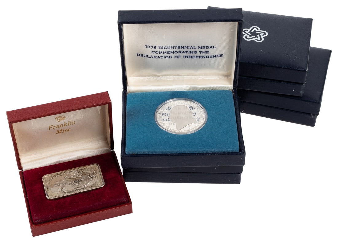 Five Silver Commemorative Coins. Including (4) American Bic... (1 of 1)