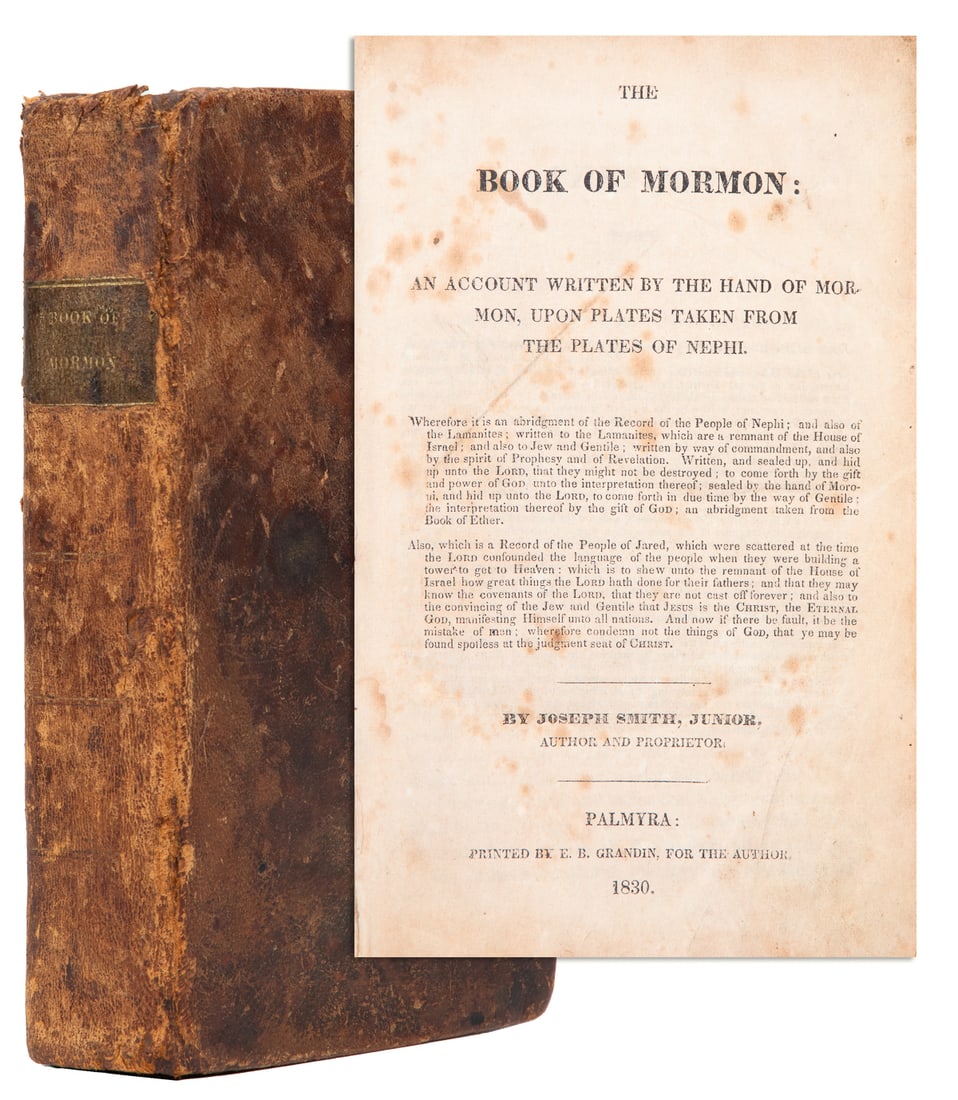 [MORMONS]. SMITH, Joseph (1804-1844). The Book of Mormon: A...