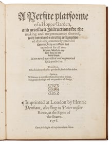 [BREWERIANA]. SCOT, Reginald (1538-1599). A Perfite platfor...