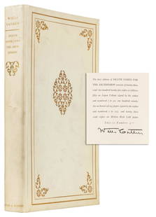 CATHER, Willa (1873-1947). Death comes for the Archbishop. ...: CATHER, Willa (1873-1947). Death comes for the Archbishop. New York: Alfred A. Knopf, 1927. 8vo. [viii], 1-[304] pp. Publisher’s full vellum, front board and spine stamped in gilt (spine a bit t