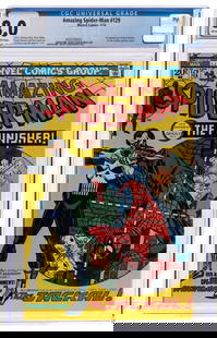 [COMICS]. The First Appearance of The Punisher in The Amazi...: [COMICS]. The First Appearance of The Punisher in The Amazing Spider-Man #129. New York:] Marvel Comics Group: February, 1974. Story by Gerry Conway, art by Ross Andru, Frank Giacoia, and Dave Hunt, c