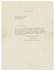 EINSTEIN, Albert (1879-1955). Typed Letter Signed. Princeto...
