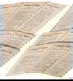 [EARLY ENGLISH HISTORY]. A Collection of Papers Relating to...: [EARLY ENGLISH HISTORY]. A Collection of Papers Relating to the Present Juncture of Affairs in England&#8230; London: Richard Janeway, 1688-89. 8vos. 12 issues (11 of 12 issues (lacks issue #11), plus