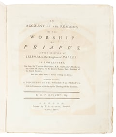 [EROTICA]. KNIGHT, Richard Payne (1751-1824). An Account of...