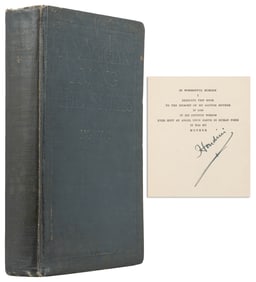 HOUDINI, Harry (pseudonym of WEISS, Ehrich (1874-1926)). A ...