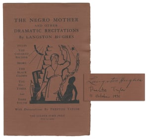 HUGHES, Langston (1901-1967). The Negro Mother and Other Dr...