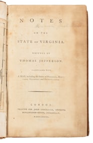 JEFFERSON, Thomas (1743-1826). Notes on the State of Virgin...