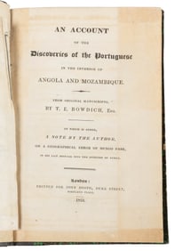 [TRAVELS AND VOYAGES]. BOWDICH, T[homas] E[dward] (1791-182...